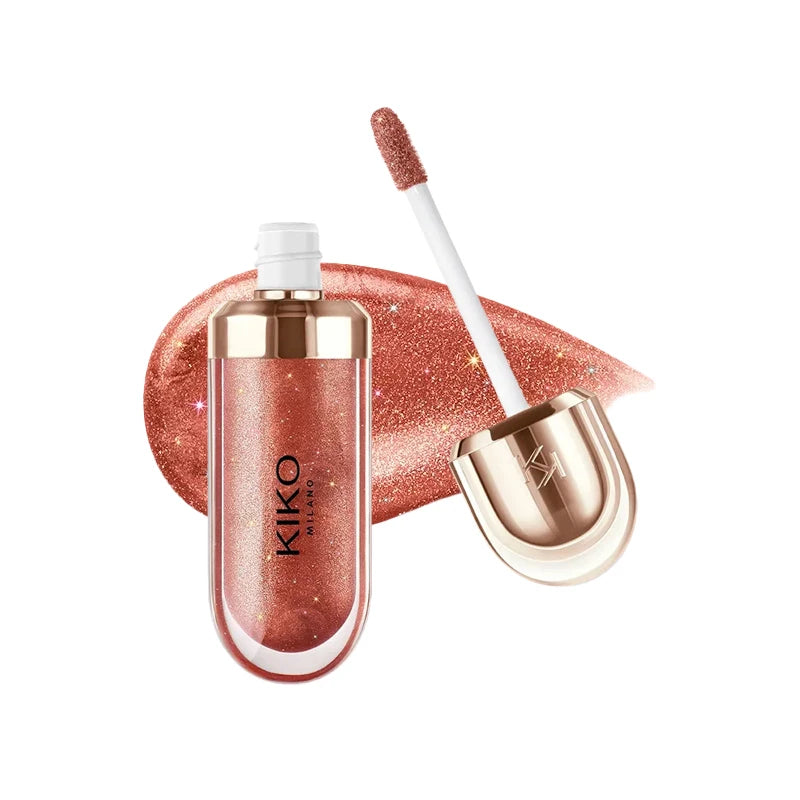 Kiko 3D Hydra Lip Liner Moisturizing Shimmer Waterproof Blusher Brun Rose Pearly Mauve Lipstick - Full Size Long-Lasting Lip Gloss