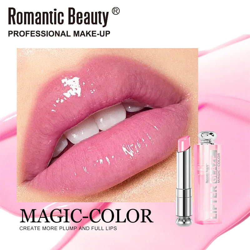 Color-Changing Hydrating Lip Gloss Moisturizing Tinted Lip Oil with Mirror Shine & Plumping Effect Non-Greasy Lip Care