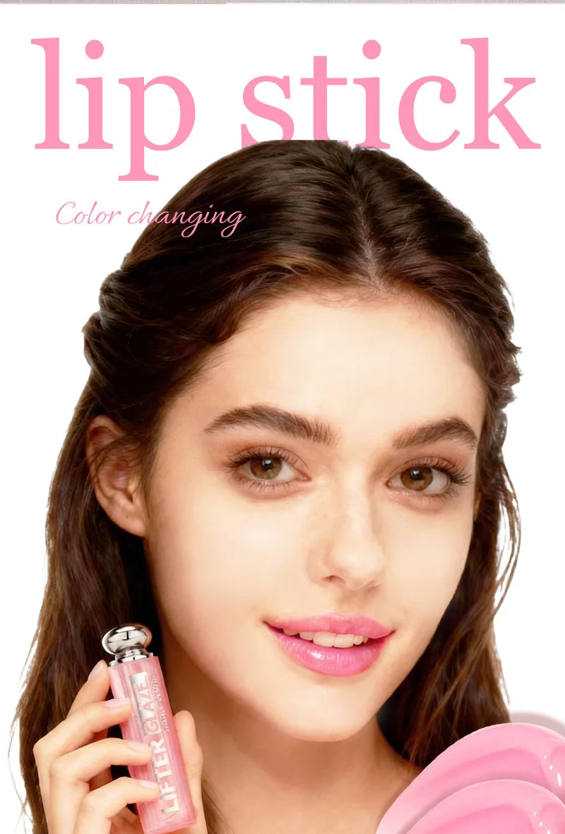 Color-Changing Hydrating Lip Gloss Moisturizing Tinted Lip Oil with Mirror Shine & Plumping Effect Non-Greasy Lip Care