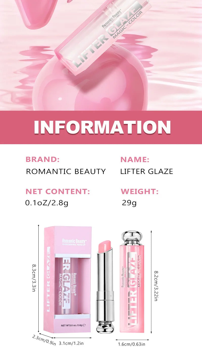 Color-Changing Hydrating Lip Gloss Moisturizing Tinted Lip Oil with Mirror Shine & Plumping Effect Non-Greasy Lip Care