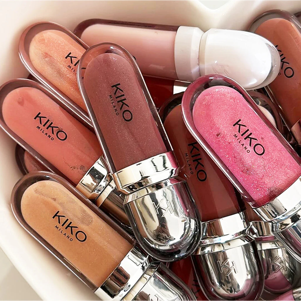 Kiko 3D Hydra Lip Liner Moisturizing Shimmer Waterproof Blusher Brun Rose Pearly Mauve Lipstick - Full Size Long-Lasting Lip Gloss