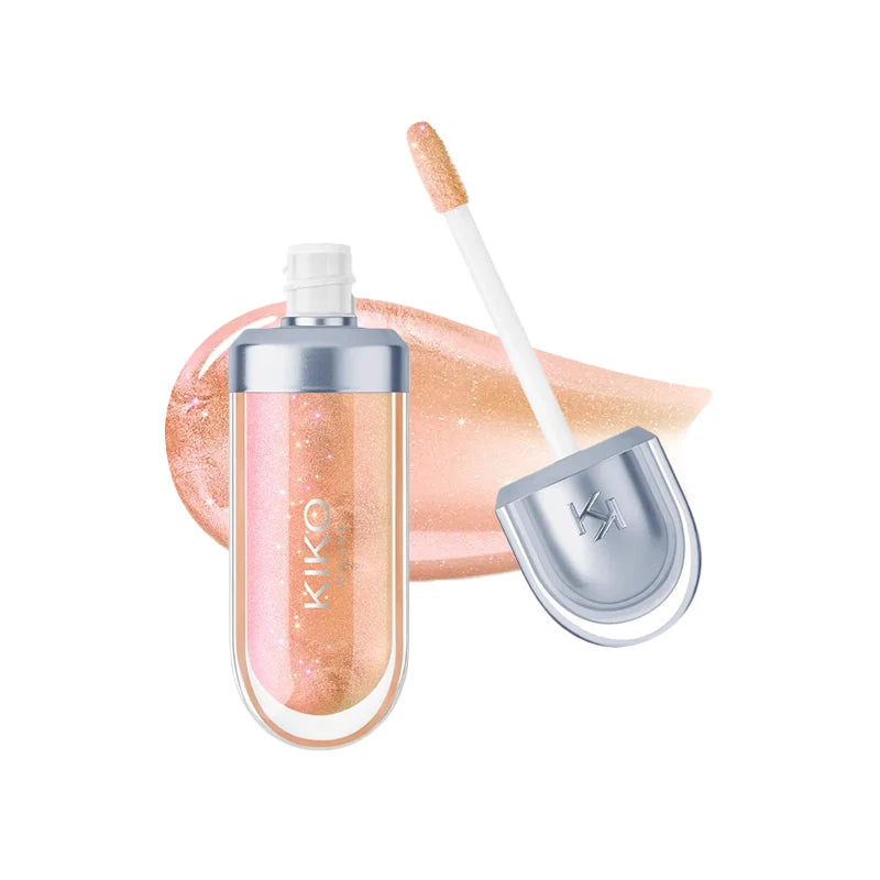 Kiko 3D Hydra Lip Liner Moisturizing Shimmer Waterproof Blusher Brun Rose Pearly Mauve Lipstick - Full Size Long-Lasting Lip Gloss