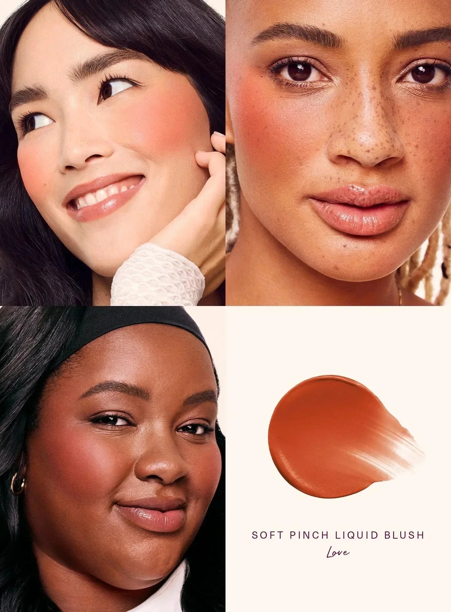 Rare Beauty Grace Liquid Blush - Waterproof Moisture-Enhancing Lipstick Blusher Long-Lasting Hydrating Face Contour Makeup