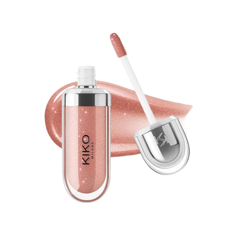 Kiko 3D Hydra Lip Liner Moisturizing Shimmer Waterproof Blusher Brun Rose Pearly Mauve Lipstick - Full Size Long-Lasting Lip Gloss