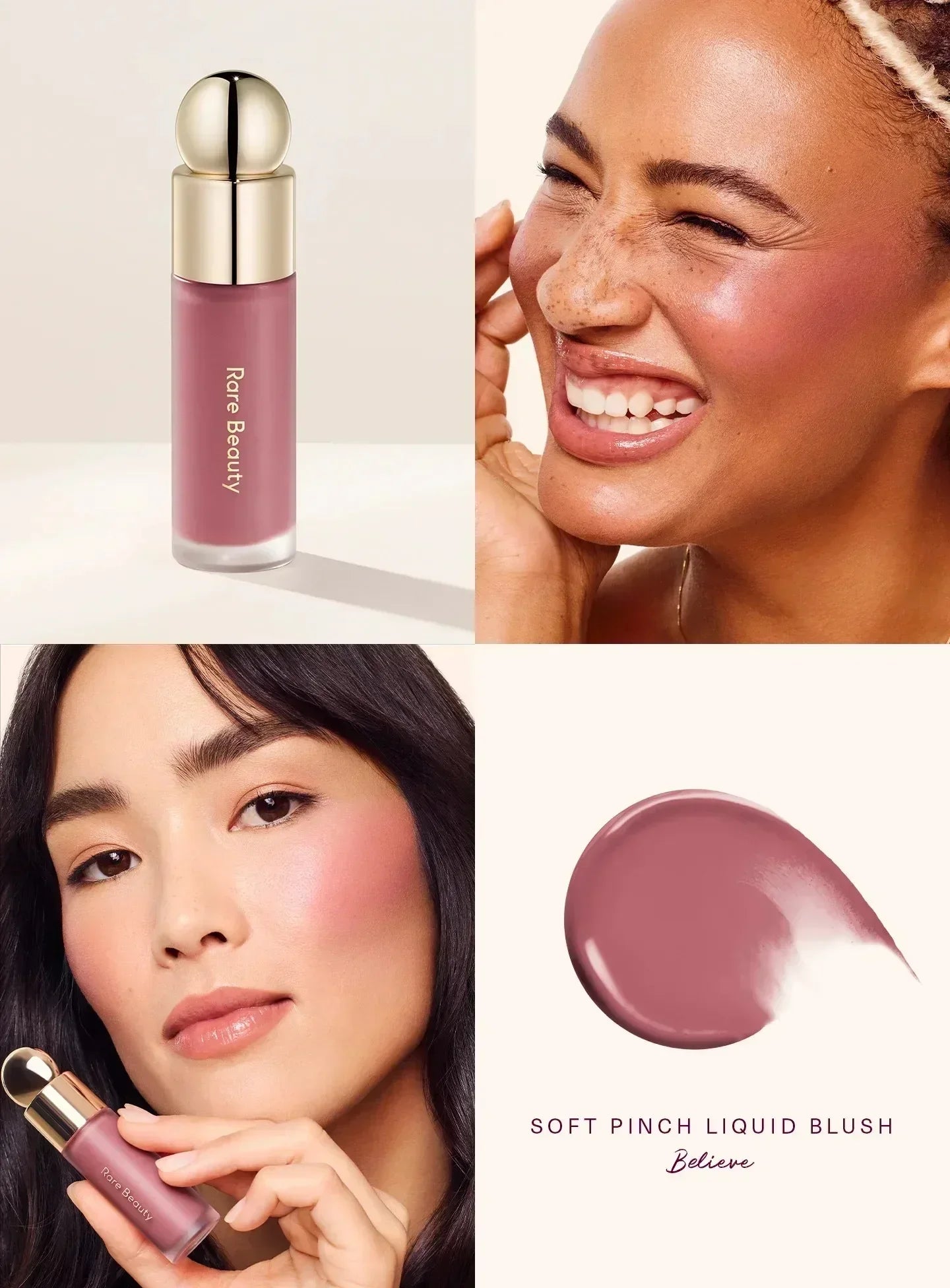 Rare Beauty Soft Pinch Tinted Lip Oil Stain Long-Lasting Liquid Blush Lip Gloss Cosmetics Face Eye Blusher for Perfect Makeup