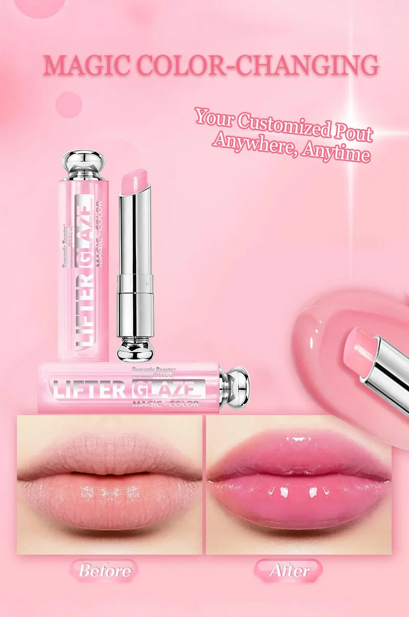 Color-Changing Hydrating Lip Gloss Moisturizing Tinted Lip Oil with Mirror Shine & Plumping Effect Non-Greasy Lip Care