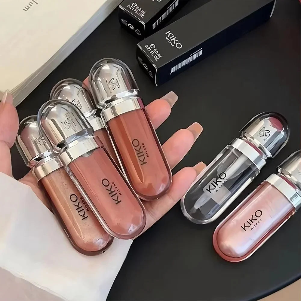 Kiko 3D Hydra Lip Liner Moisturizing Shimmer Waterproof Blusher Brun Rose Pearly Mauve Lipstick - Full Size Long-Lasting Lip Gloss
