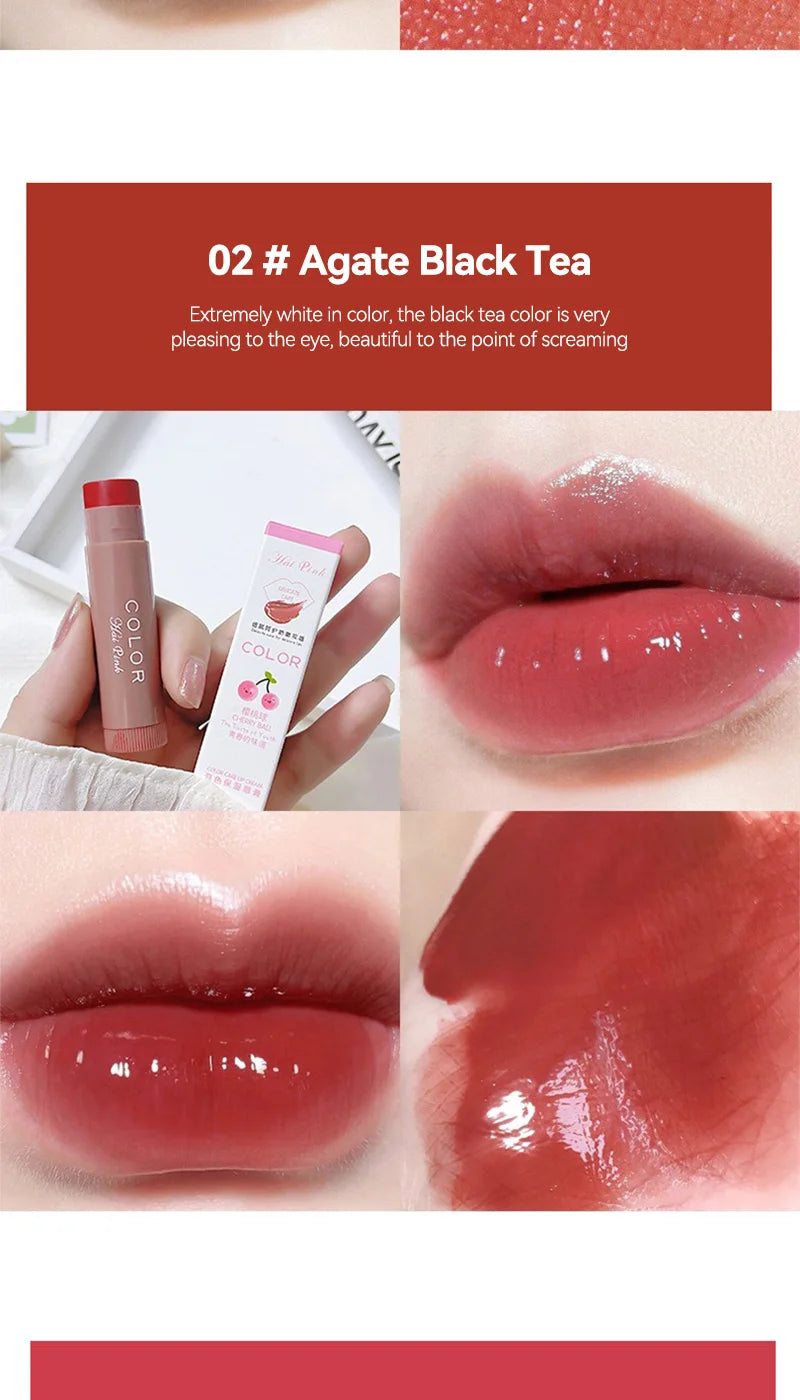 HAIPINK 3-Piece Tinted Moisturizing Lip Balm Set Hydrating Fade Lip Lines Prevent Chapping Full Size Nutritious Lip Care