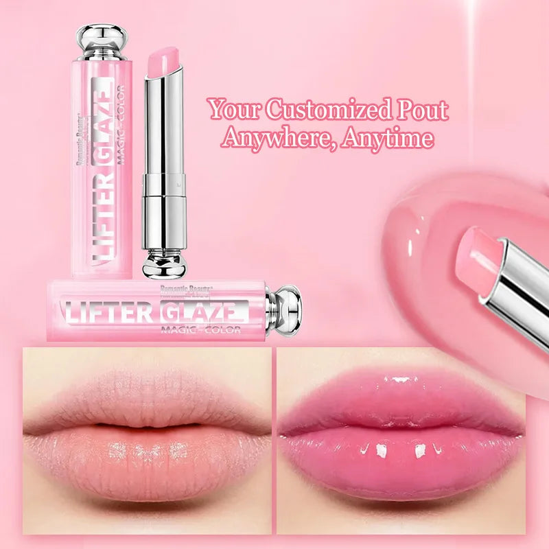Color-Changing Hydrating Lip Gloss Moisturizing Tinted Lip Oil with Mirror Shine & Plumping Effect Non-Greasy Lip Care