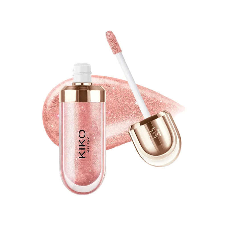 Kiko 3D Hydra Lip Liner Moisturizing Shimmer Waterproof Blusher Brun Rose Pearly Mauve Lipstick - Full Size Long-Lasting Lip Gloss