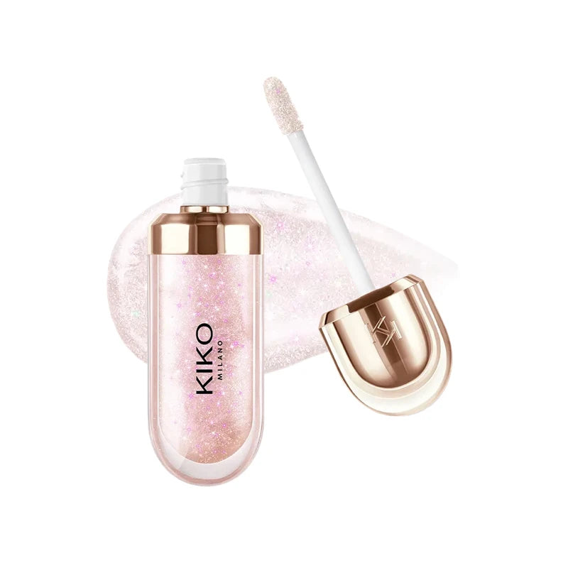 Kiko 3D Hydra Lip Liner Moisturizing Shimmer Waterproof Blusher Brun Rose Pearly Mauve Lipstick - Full Size Long-Lasting Lip Gloss