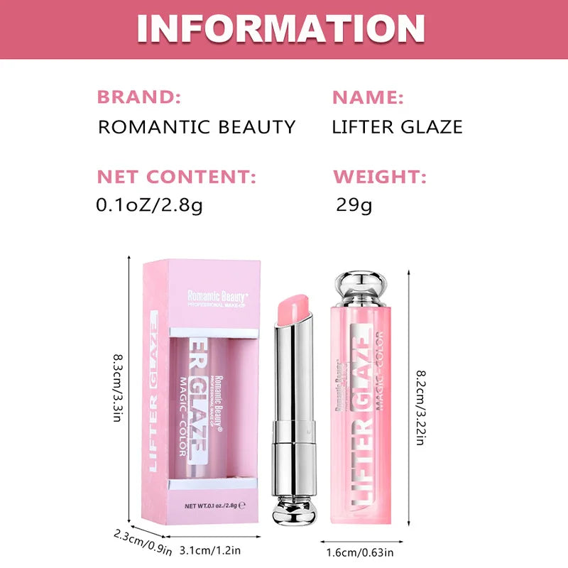 Color-Changing Hydrating Lip Gloss Moisturizing Tinted Lip Oil with Mirror Shine & Plumping Effect Non-Greasy Lip Care