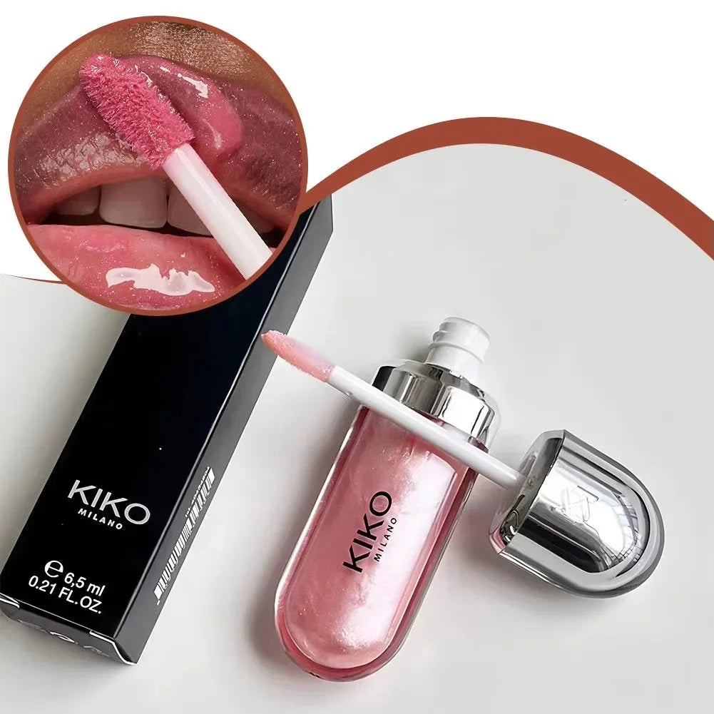 Kiko 3D Hydra Lip Liner Moisturizing Shimmer Waterproof Blusher Brun Rose Pearly Mauve Lipstick - Full Size Long-Lasting Lip Gloss