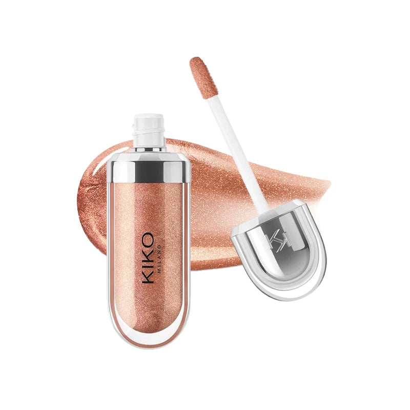 Kiko 3D Hydra Lip Liner Moisturizing Shimmer Waterproof Blusher Brun Rose Pearly Mauve Lipstick - Full Size Long-Lasting Lip Gloss