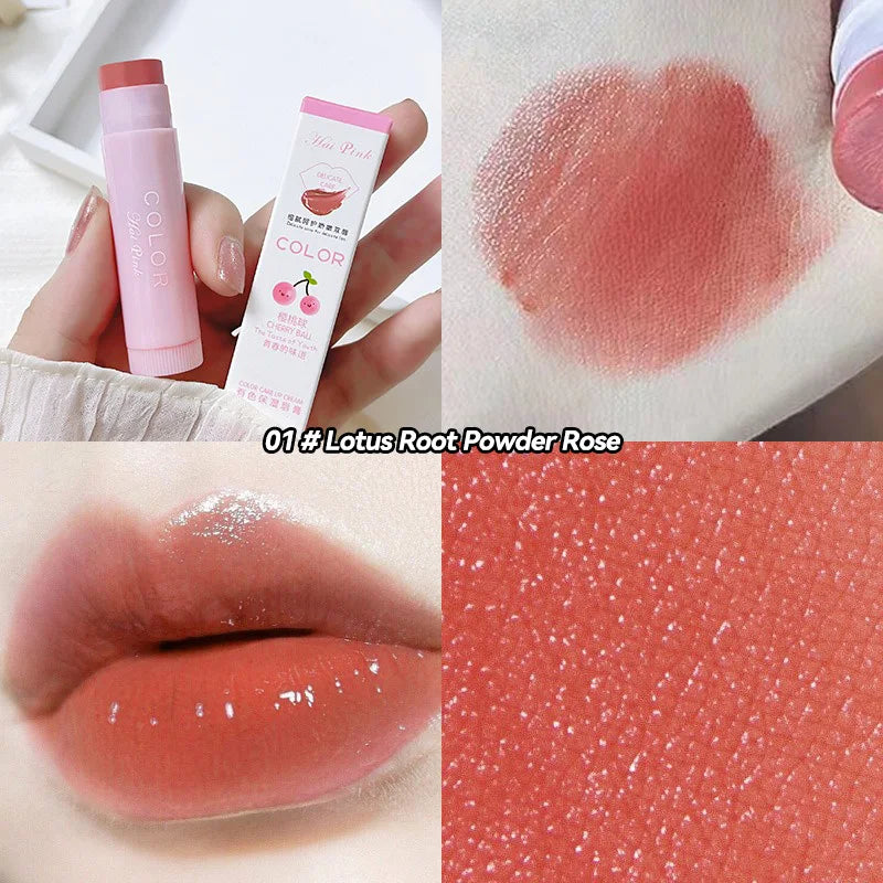 HAIPINK 3-Piece Tinted Moisturizing Lip Balm Set Hydrating Fade Lip Lines Prevent Chapping Full Size Nutritious Lip Care