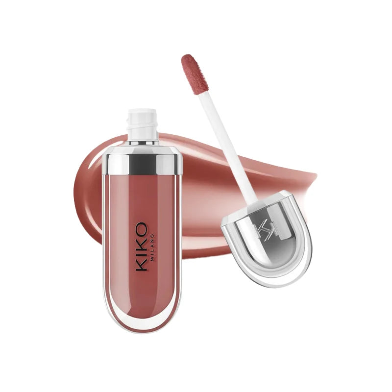 Kiko 3D Hydra Lip Liner Moisturizing Shimmer Waterproof Blusher Brun Rose Pearly Mauve Lipstick - Full Size Long-Lasting Lip Gloss