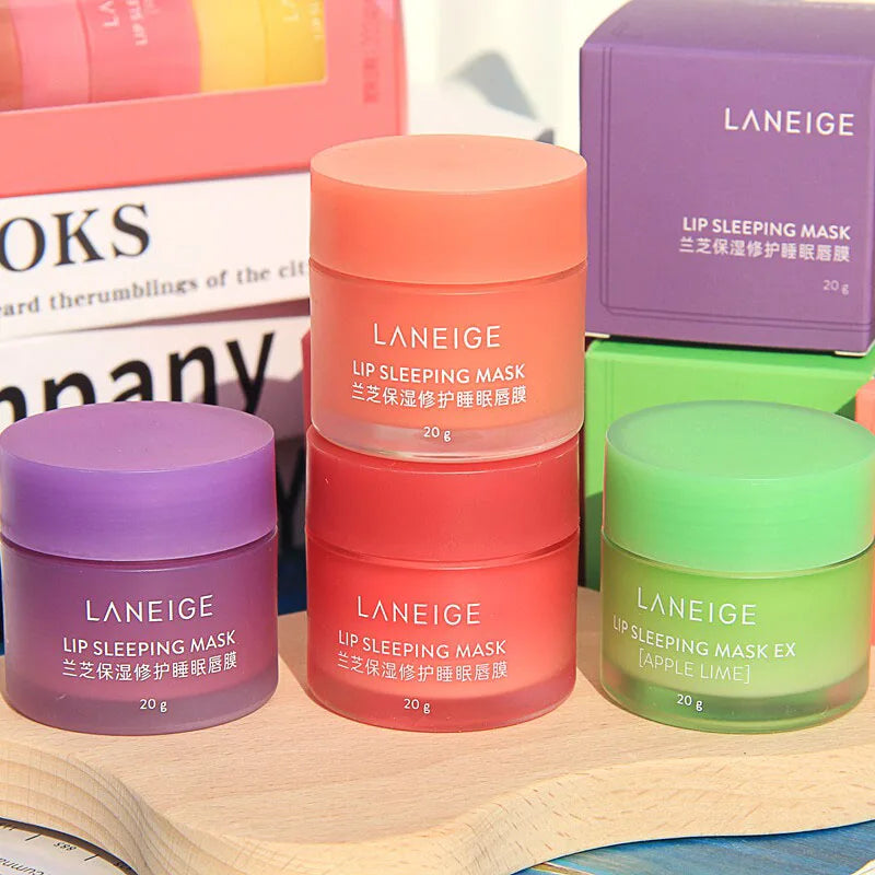 Laneige Lip Mask Jelly Sleep Balm 4-Pack Night Repair Moisturizing Hydrating Light Nourishment Christmas Gift Set 8g Each