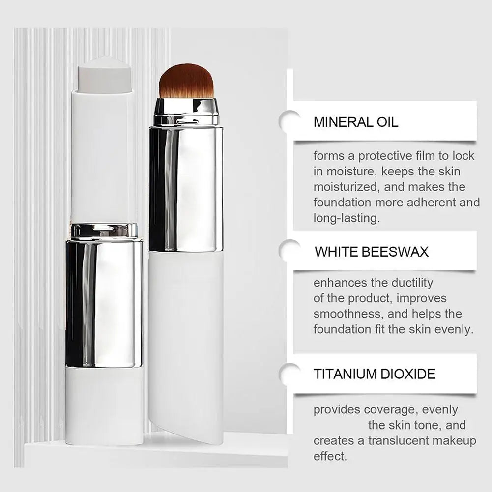 2-in-1 Color-Changing Lightweight Moisturizing Foundation Stick Liquid Brightening for All Skin Types Face Makeup