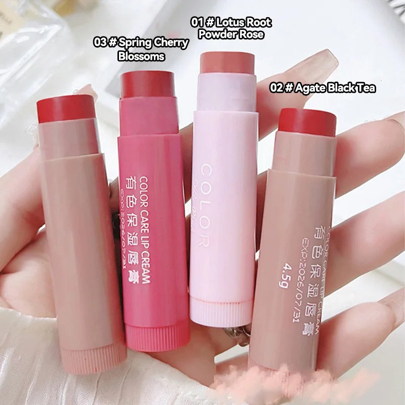 HAIPINK 3-Piece Tinted Moisturizing Lip Balm Set Hydrating Fade Lip Lines Prevent Chapping Full Size Nutritious Lip Care