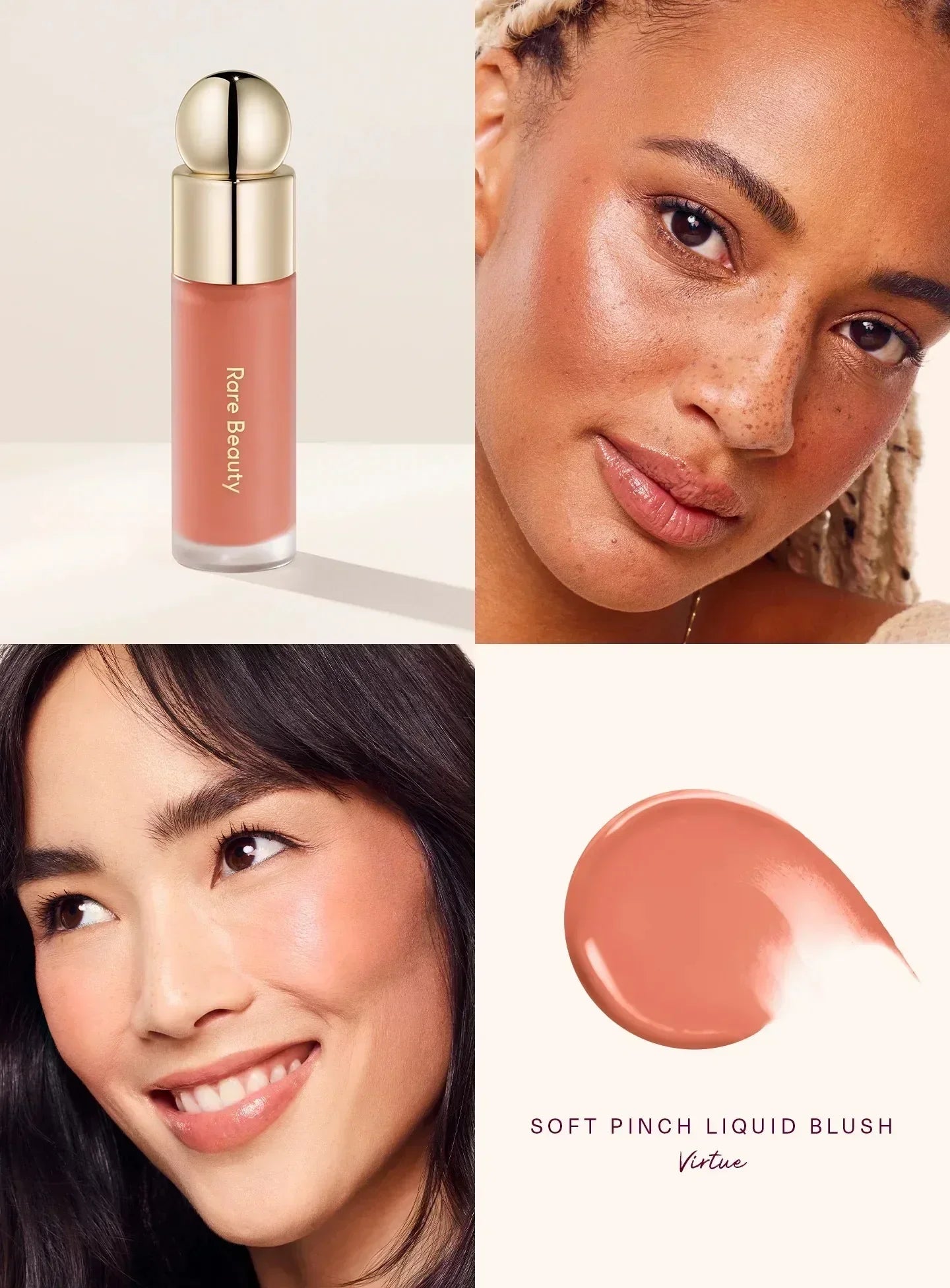 Rare Beauty Soft Pinch Tinted Lip Oil Stain Long-Lasting Liquid Blush Lip Gloss Cosmetics Face Eye Blusher for Perfect Makeup