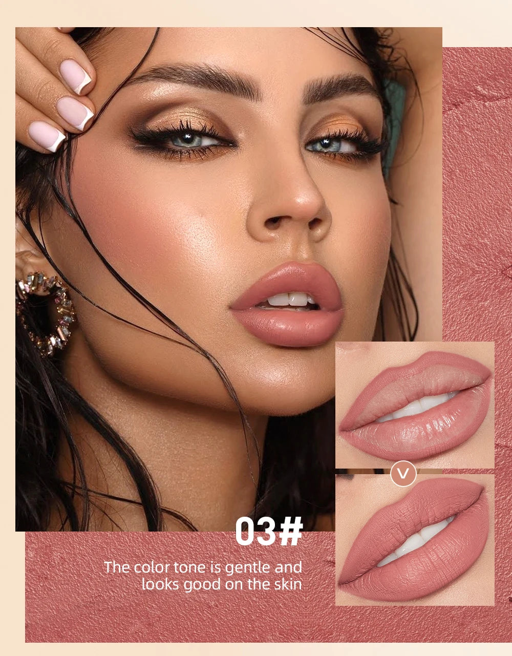 QIBEST 2pcs Matte Velvet Lip Liner Pencil Set Long-Lasting Sexy Red Lipstick Contour Makeup Lip Lipliner Pen Combo Full Size